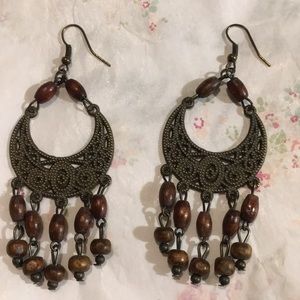 Wooden Dangle Earrings